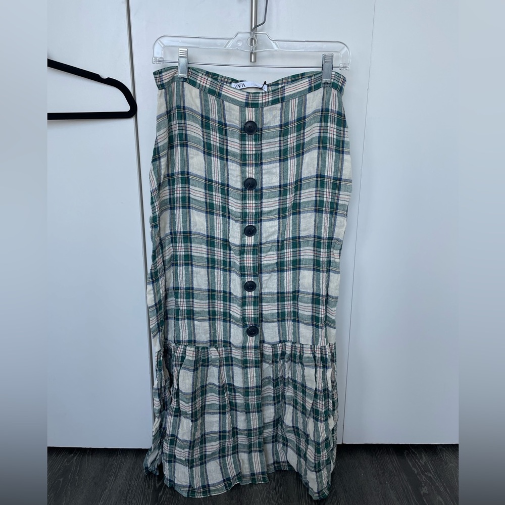 NWT ZARA button down peasant skirt